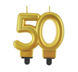 Dortová svíčka č. 50 zlatá