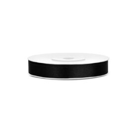 Stuha saténová 15 mm 25 m - černá