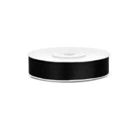 Stuha saténová 25 mm 25 m - černá