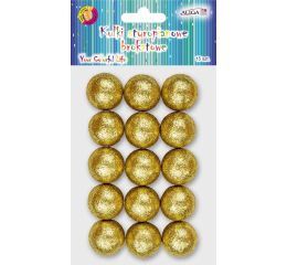 Polystyrenové kuličky se zlatým brokátem KSB-1605