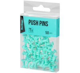 Kancelářské připínáčky Berlingo - tyrkysové