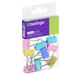 Kancelářské klipy 19 mm Berlingo - pastelový mix