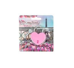 Dekorační pryž Visací zámek - srdce