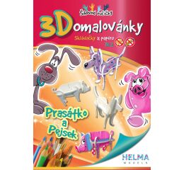3D omalovánky Prasátko a pejsek