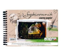 Skicák v deskách  černý p A4/120l 80g SP