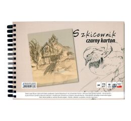 Skicák v deskách  černý p A4/60l 170g SP