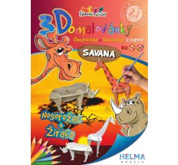 3D omalovánky Savana