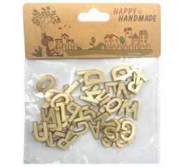 Dekorace ABC dřevo 26 ks