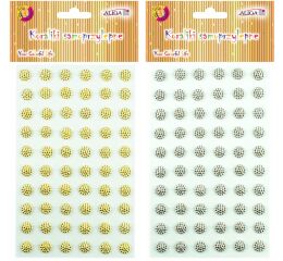 Kamínky samolepící zlaté / stříbrné