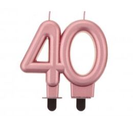 Dortová svíčka č. 40 starorůžová