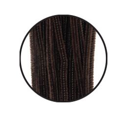 Drátky plyšové 6 mm x 30 cm tmavě hnědé 40 ks