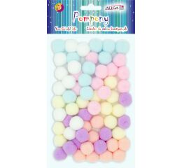 Bambule pastelové 2 cm 60 ks
