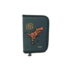 Penál 1 zip 2 klopy prázdný Dinosaur