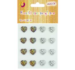 Kamínky samolepící - srdíčka 12 mm