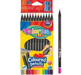 Colorino pastelky 12ks trojhranné černé