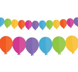 Girlanda papírová Bárevne bálonky 360cm