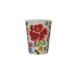 Papírový kelímek 0,25l Roses Mountain Embroidery folk