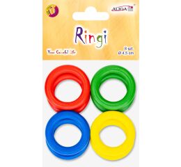 Dřevěné kolečka barevné 4,5 cm 8 ks