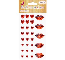 Kamínky samolepící - krystaly na blistru LOVE