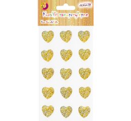 Kamínky samolepící - zlatá srdíčka