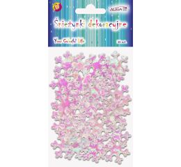 Vločky k dekoraci 3,5 cm 30 ks bílé hologram