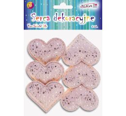 Srdíčka 5 cm 6 ks k dekoraci