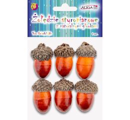 Dekorace na tvoření - žaludy 6 ks