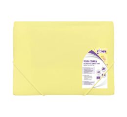 Sloha A4 s gumou pastelová - žlutá