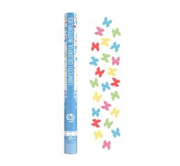 Vystřelovací konfety 60 cm - motýlci mix barev