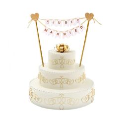 Párty dekorace na svatební dort - Just Married