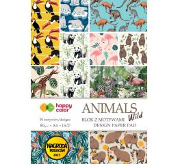 Blok A4 80g/m2 16 archů 32 motivů ANIMALS WILD