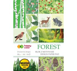 Blok A4 80g/m2 16 archů 25 motivů FOREST