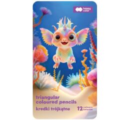 Pastelky trojhranné 12 barev metal box - Aqua Cuties
