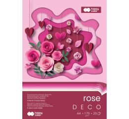 Blok A4 170g/m2 20l 5 barev DECO ROSE