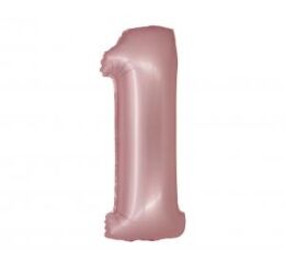 Balónek fóliový 76cm "1" růžový mat