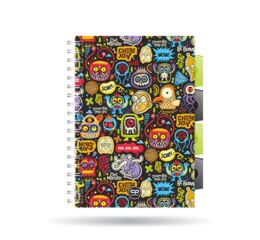 Blok A5 SP se záložkami Scary Stickers