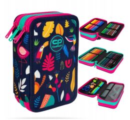 Penál 3 zipy Jumper Lady color - vybavený