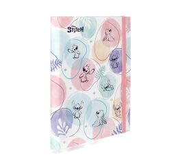 Desky na sešity A4 s širokou gumou - Stitch pastel vzor 1