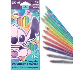 Pastelky trojhranné 12ks Stitch pastel