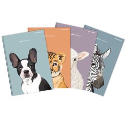 Záznamní kniha A4 96l 70g Animal čtv.
