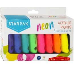 Barvy akrylové 8 ks neon