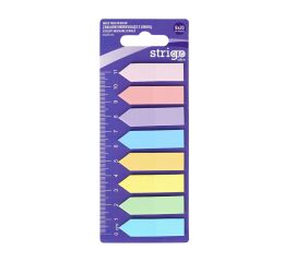 Samolepící záložky Strigo 160 ks s pravítkem