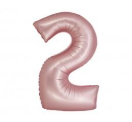 Balónek fóliový 76cm "2" růžový mat