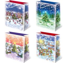 Vánoční papírová taška T-10L sestava 46