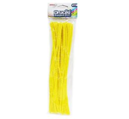 Drátek plyšový 30 cm 40 ks žlutý