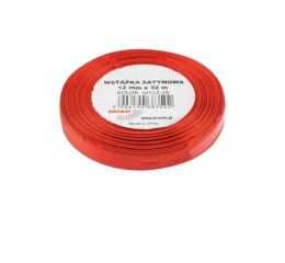 Atlasová stuha 12 mm červená - 26