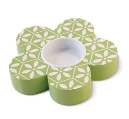 Dřevěný stojánek na čajovou svíčku - zelený