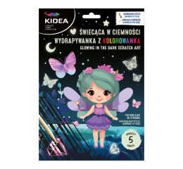 Škrábací obrázek svítící ve tmě + omalovánky