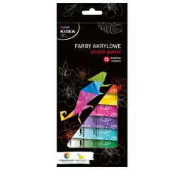 Akrylové barvy 12 ks 12 ml KIDEA