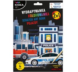 Škrábací obrázek + omalovánky Dopravní prostředky